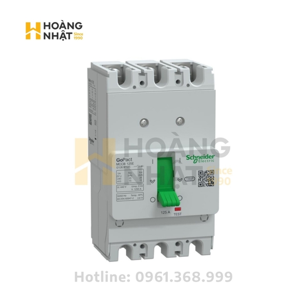 Aptomat MCCB G12E3F125 3P 125A 15kA GoPact 125E