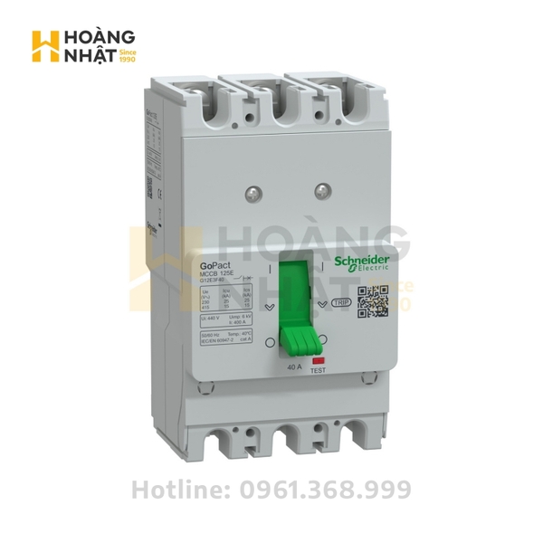 Aptomat MCCB G12E3F40 3P 40A 15kA GoPact 125E