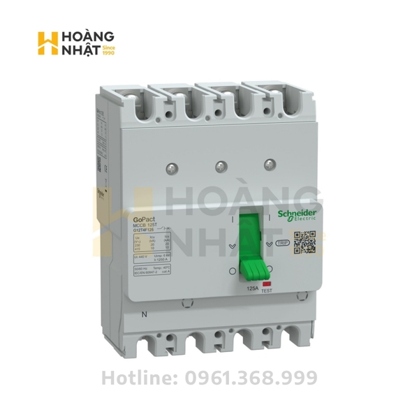 Aptomat MCCB G12T4F125 4P 125A 10kA GoPact 125T