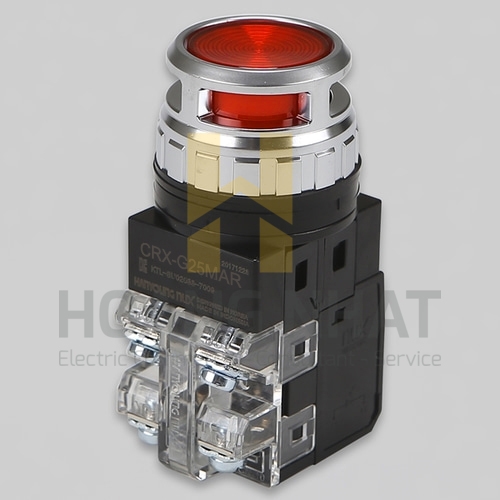 Nút nhấn  nhả có đèn D30 đỏ Hanyoung 100-240VAC