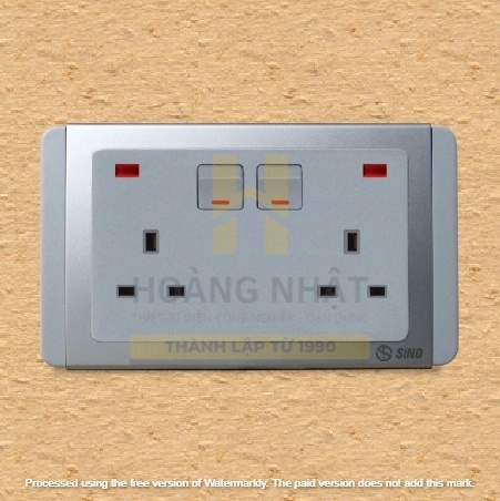 Ổ cắm đôi S68G25SN Sino