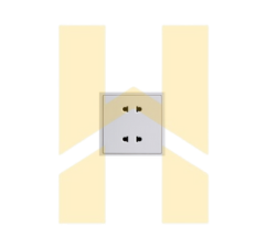 Ổ cắm đôi 2 chấu 16A
