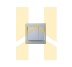 Bộ công tắc ba 1 chiều có led