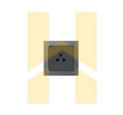 Module ổ cắm đơn 3 chấu 10AX