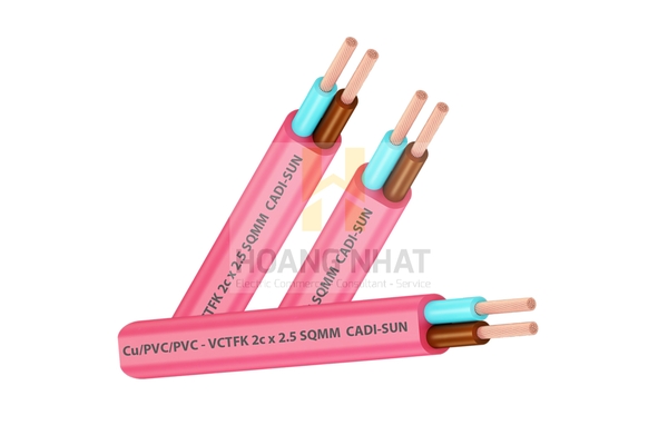 Dây điện 2 lõi dẹt mềm VCTFK 2x2.5 (300/500V)