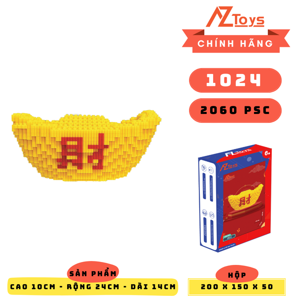 MÃ 1024 - Thỏi Vàng 10cm - Sỉ Lẻ 40k - Sỉ Thùng 35k - Thùng 44 con - Ship Từ Hà Nội