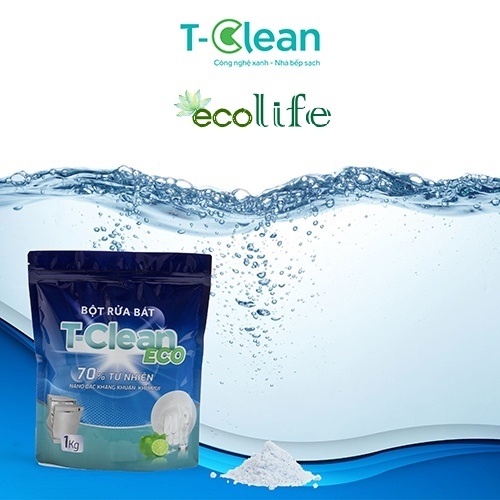 Bột rửa bát (túi 1kg) 70% tự nhiên, Nano Bạc kháng khuẩn, khử mùi,  sử dụng công nghệ nano, công nghệ enzyme sinh học -  Hiệu Quả Vượt Trội, AN TOÀN TUYỆT ĐỐI cho sức khoẻ người sử dụng.