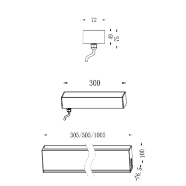 Inground Light ST2072L1Ba-A3-Y-0.3M