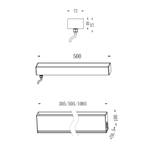 Inground Light ST2072L1Ba-A3-Y-0.5M