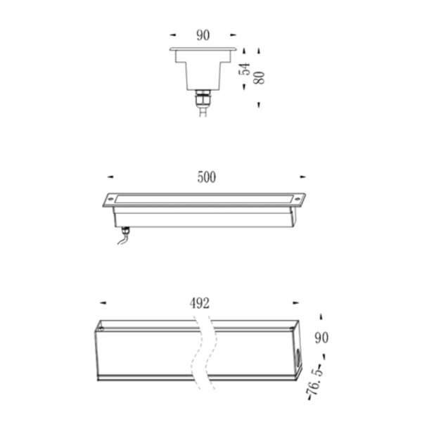Inground Light ST2090L1Ba-A3-Y-0.5M