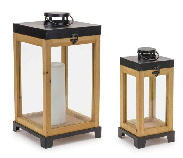 Lồng đèn nến bằng gỗ ALAODL-261616-Wood