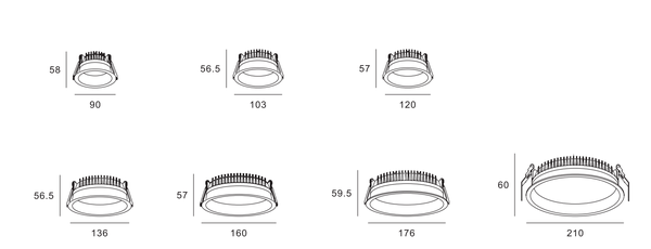 Downlight STED-TDUGR-Series