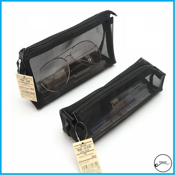 Túi đựng bút Muji dạng lưới tiện dụng (Japan)