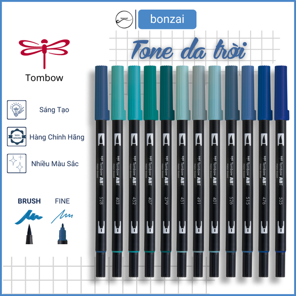 Bút Cọ TOMBOW ABT Dual Brush Pens Tone Da Trời