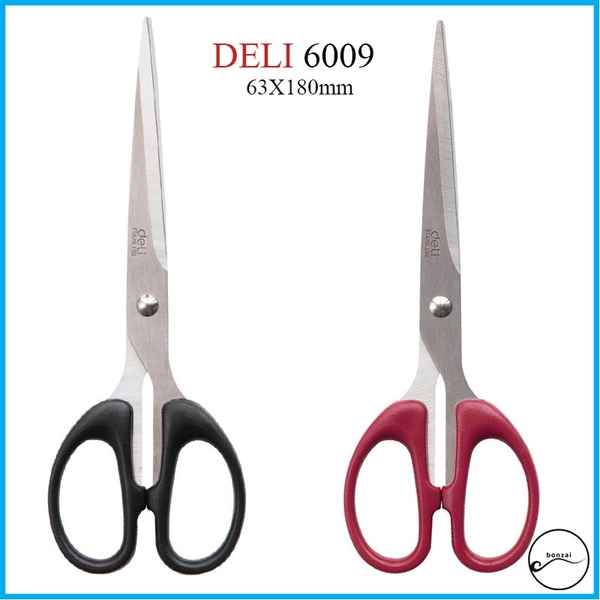 Kéo văn phòng Deli thép không gỉ  nghệ thuật, may gia đình - mã 6009