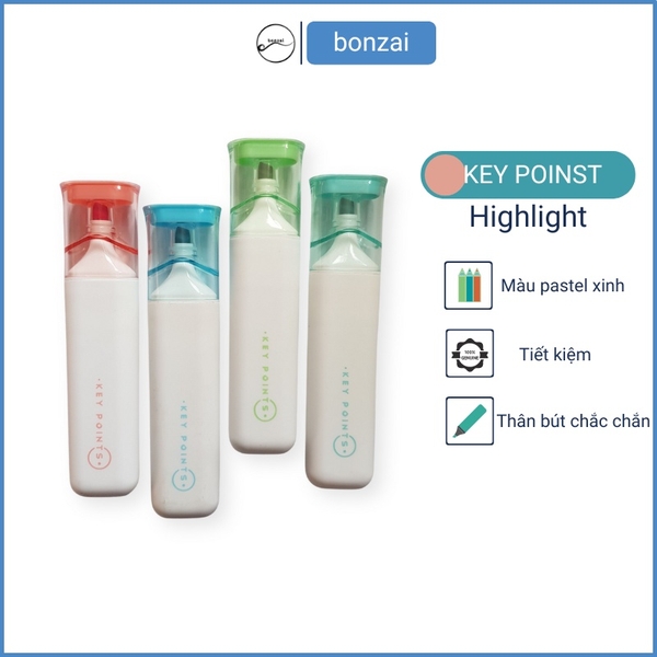 Bút Highlight Key Points màu sắc Pastel đáng yêu (cây lẻ).