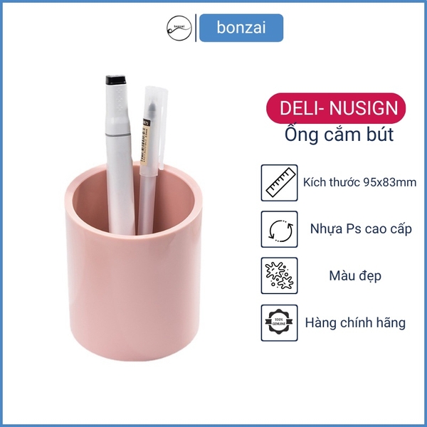 Ống đựng bút Nusign Deli Cao Cấp mã NS023 (Hàng Chính Hãng)