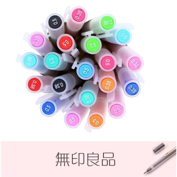 Bút Gel Năp MUJI mực màu ngòi 0,38/0.5mm