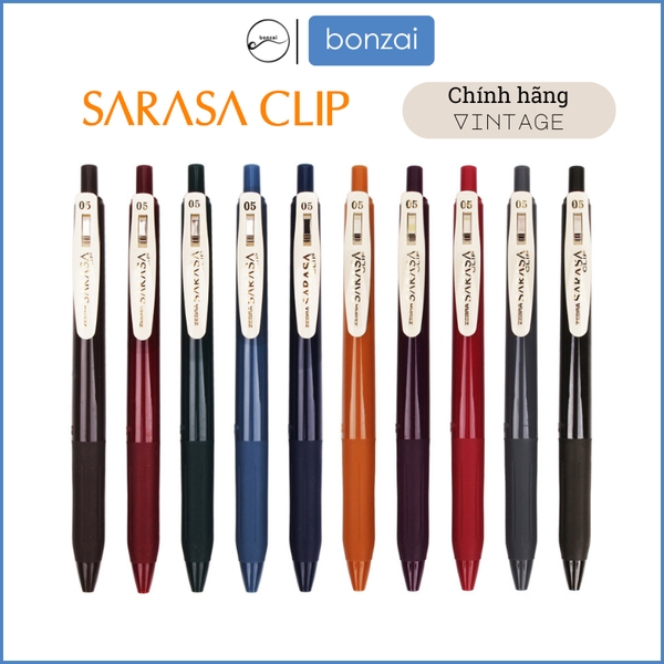 Bút gel SARASA CLIP VINTAGE viết trơn êm ngòi 0.5mm (Hàng Chính Hãng)