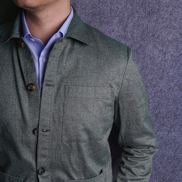 Melange Green Blouson