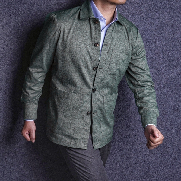 Melange Green Blouson