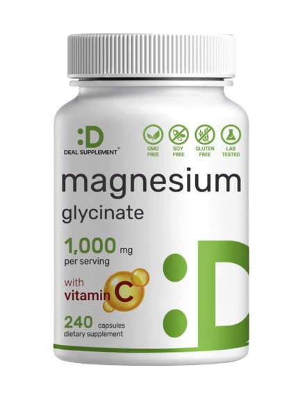 Deal Supplement Magnesium Glycinate 1000mg + Vitamin C