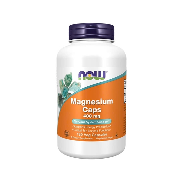 Now Magnesium Caps 400 mg, 180 Veg Capsules