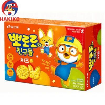 Bánh Pororo Ca + Fe + Vit Phomai Binggrae 65G   뽀로로와 친구들 치즈맛