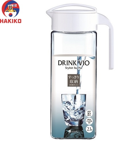 Bình Nước Cao Cấp Nắp Xoay, Có Tay Cầm Asvel Vio 2.1L Nhật Bản