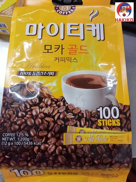 Cà Phê My Tyche 3 In1 Hàn Quốc Túi 100 Gói