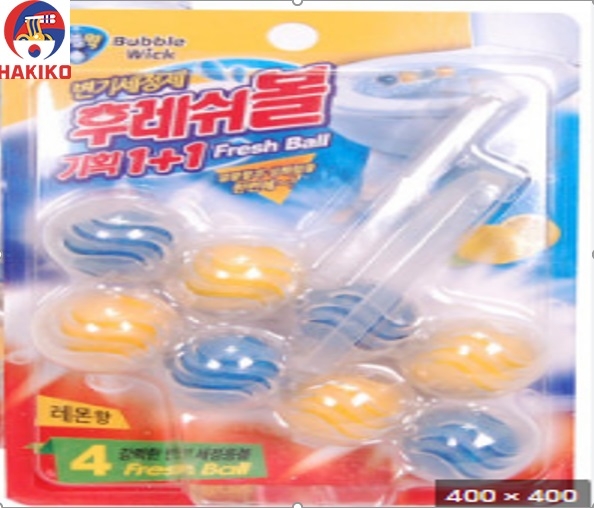 Dây thả vệ sinh bồn cầu khử mùi, diệt khuẩn Bubble Wick Hàn Quốc hương chanh (변기크린)