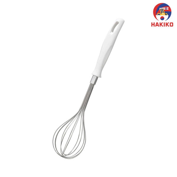 Dụng Cụ Đánh Trứng Inox Kai Nhật Bản (Cán Trắng)
