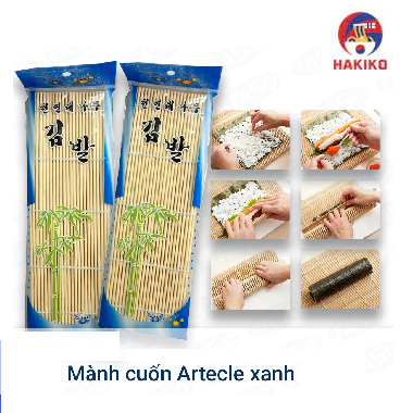 Mành Cuốn Sushi Bằng Tre Artecle Xanh Hàn Quốc (김발)