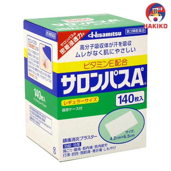 Miếng Dán Giảm Đau Salonpas Nhật Bản (Hộp 140 Miếng)