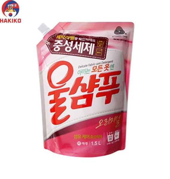 Nước giặt len lụa 1300ml  Aekyung Hàn Quốc 울샴푸
