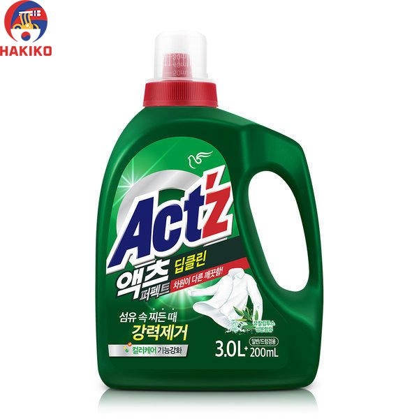 Nước giặt quần áo Actz 3L+200ml diệt khuẩn  안티박 액체세제