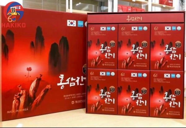 Nước Hồng Sâm Núi Jingi Hàn Quốc Kaesong Nonghuyup Hộp 50Ml X 30 Gói 홍삼킹