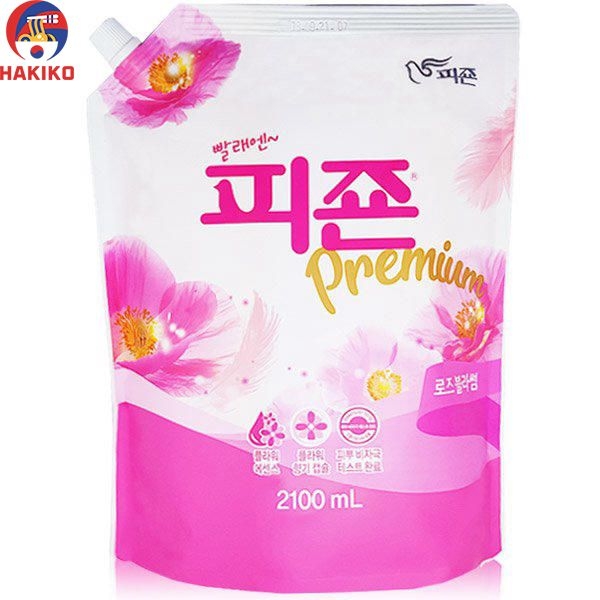 Nước xả vải hương hoa hồng túi 2100ml Pigeon Hàn Quốc핑크로즈 섬유유연제