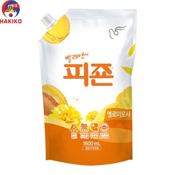 Nước xả vải hương Mimosa Pigeon Hàn Quốc túi 2100ml 옐로미모사 섬유유연제