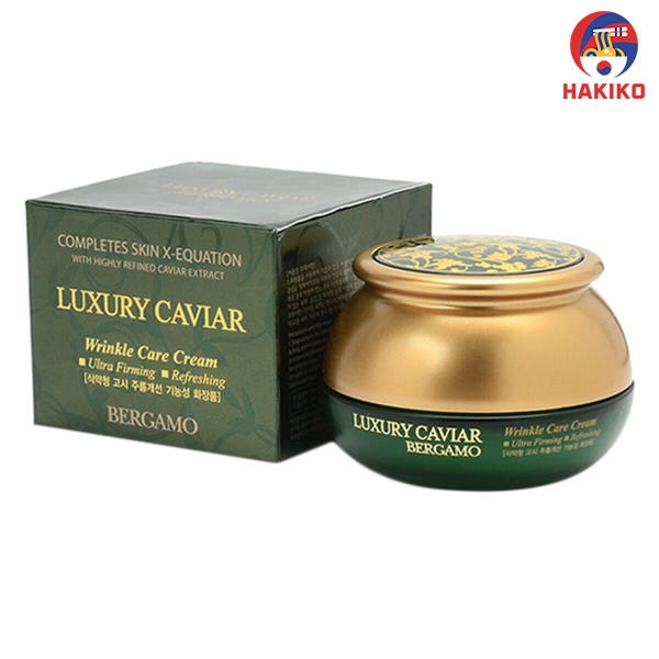 Kem Dưỡng Da Trị Thâm, Nám, Chống Nhăn Bergamo Hàn Quốc Xanh Lá 50G 캐비어 링클케어 크림