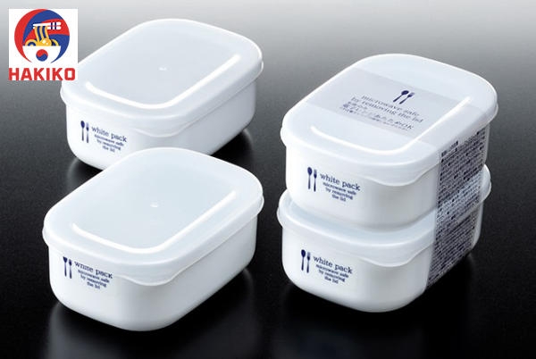 Set 2 Hộp Nhựa Đựng Thực Phẩm White Pack 280Ml Nhật Bản