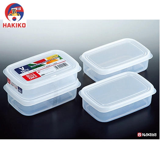 Set 2 Hộp Nhựa Nắp Dẻo 450Ml Nakaya Nhật Bản