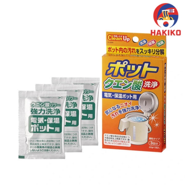 Set 3 Gói Khử Cặn Bình Nước Nhật Bản