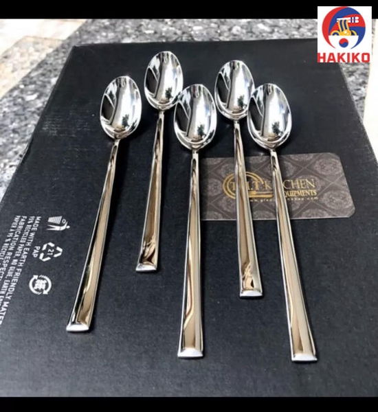 Set 5 Thìa Ăn Bánh, Sữa Chua Inox Cao Cấp 14Cm Solex Nhật Bản