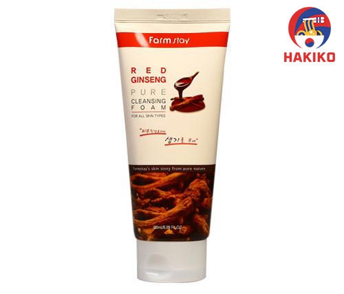 Sữa Rửa Mặt Farmstay 180Ml Sâm Hàn Quốc 홍삼 클렌징 폼