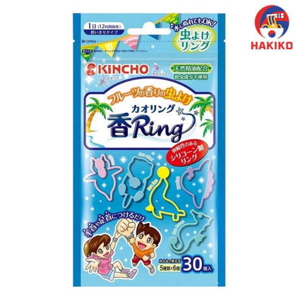 Túi 30 Vòng Đeo Tay Chân Đuổi Muỗi Kincho (Hương Trái Cây) Nhật Bản