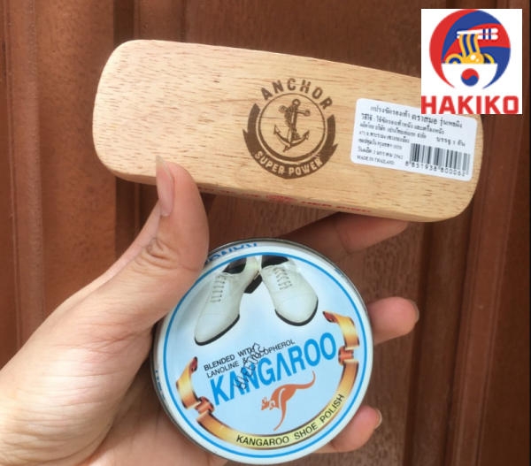 Xi Đánh Giày Khô Màu Trắng Kangaroo 40G Hàn Quốc 구도약 무색