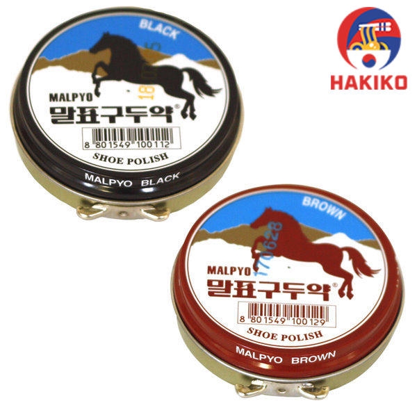 Xi Đánh Giày Khô Malpyo Hàn Quốc 원형고체 구두약 블랙