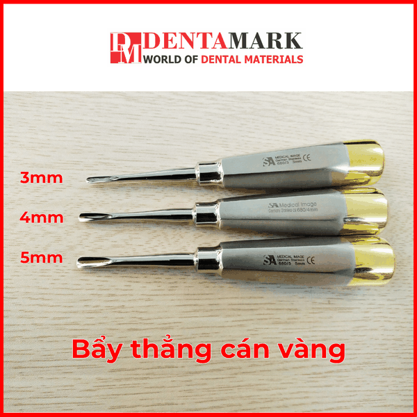 Bẩy thẳng cán vàng SA 3mm/4mm/5mm dentamark.vn