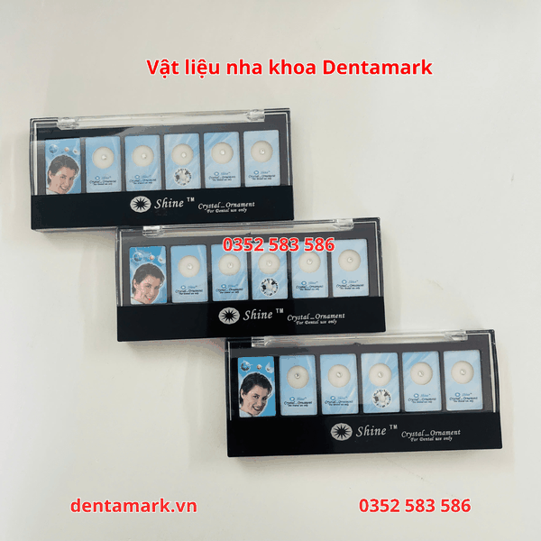 Đá gắn răng Shine (Vỉ 5 viên) - đế bằng